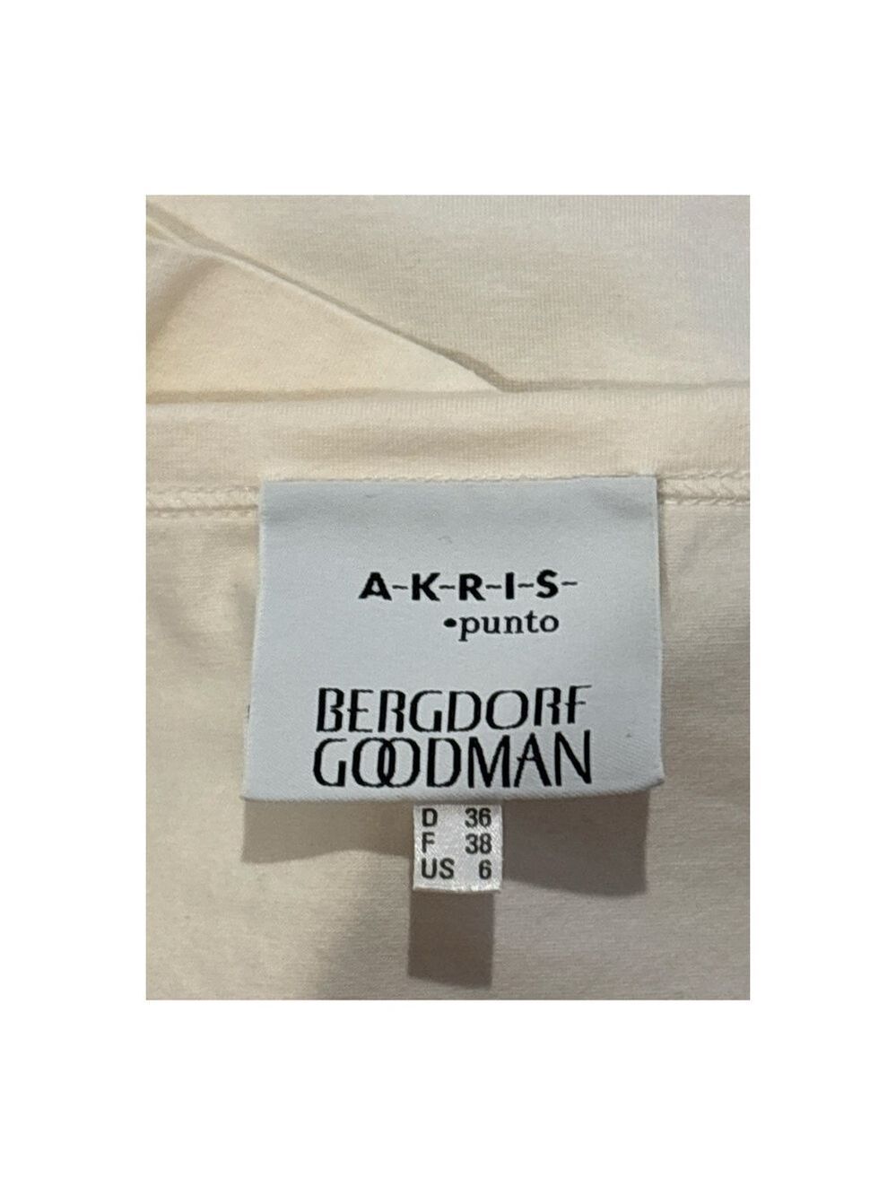NWOT 2PC AKRIS PUNTO BERGDORF GOODMAN TAN RUFFLE V-NECK & CREAM KNIT SCOOP TOPS - Picture 9 of 9